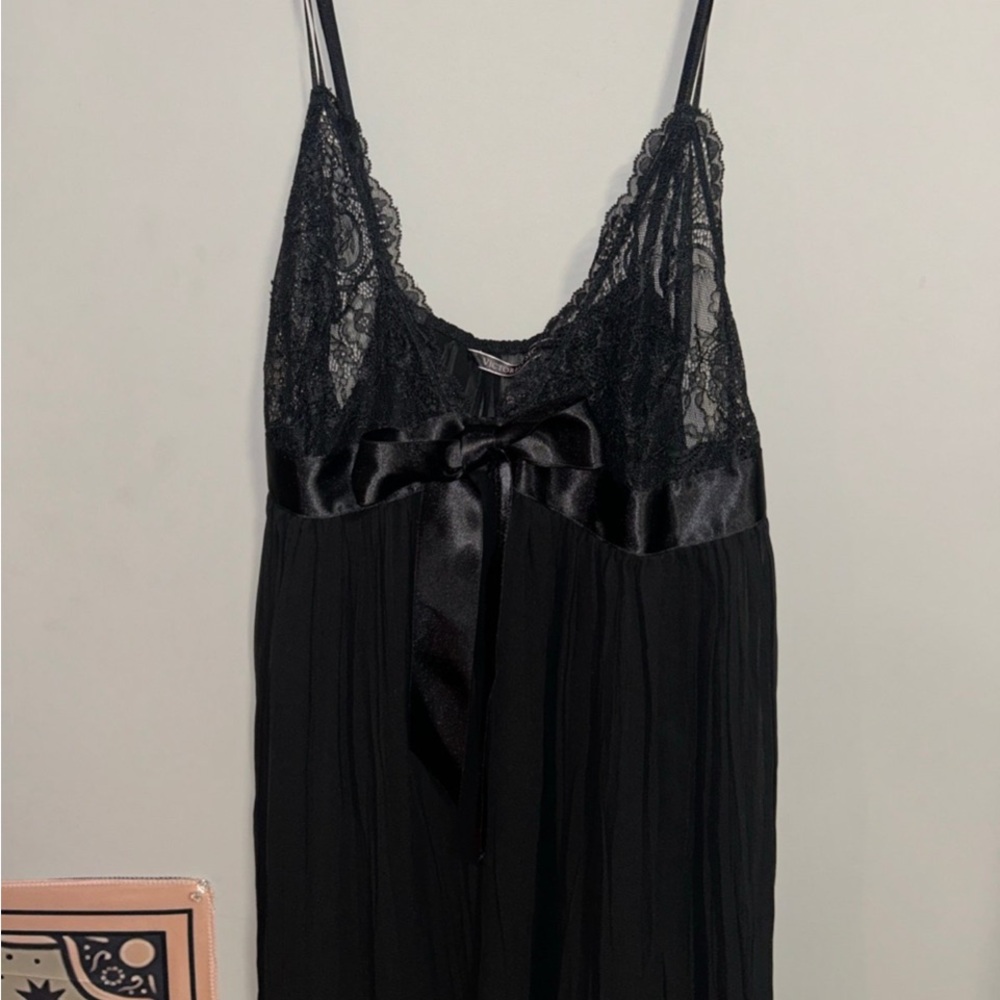 Victoria's Secret Black Lace Chemise